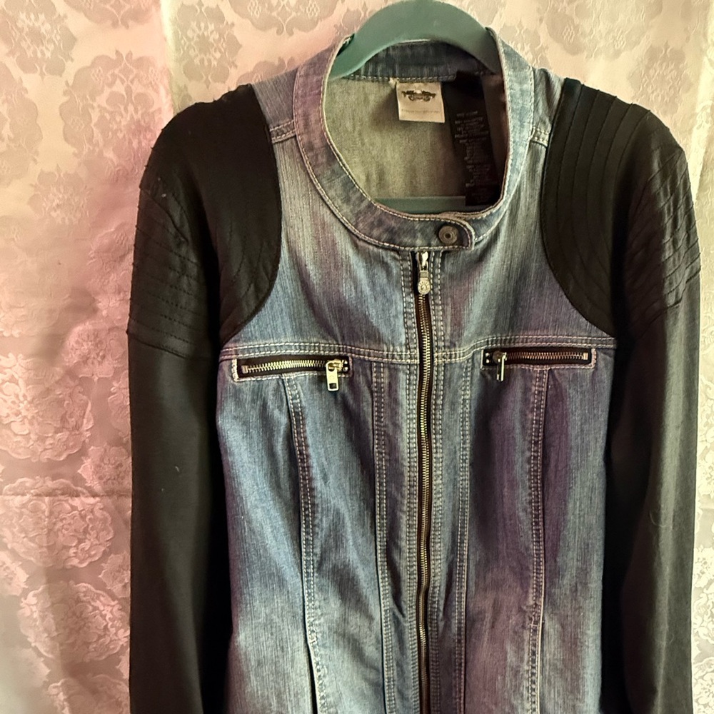 Denim and Black Women's Jacket
